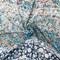 Blue-Multi Poly Stripe Floral Print Yoryu Chiffon Woven Fabric By the Yard